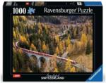 Ravensburger - Gyönyörű Svájc - RhB világrekord - Végtelen vonat 1000 darabos kirakó (12000004)