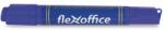 FlexOffice Alkoholos marker, 0, 8/6, 0 mm, kúpos/vágott, kétvégű, FLEXOFFICE PM04 , kék (FO-PM04BLUE) - tabexpress