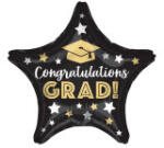 Amscan Fekete gratulációs fólia léggömb