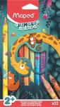 Maped Színes ceruza készlet, vastag, MAPED Jungle Fever , 12 különböző szín (863700)