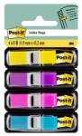 3M Jelölőcímke, műanyag, 4x35 lap, 12x43 mm, 3M POSTIT, élénk vegyes (7000052572) - tabexpress