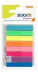 STICK N Jelölőcímke, műanyag, 8x20 lap, 45x8mm, STICK N, neon színek (21401) - tabexpress