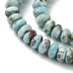  Larimar Larimár Korong Ásványgyöngy 10x4-7mm