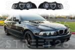 Tuning - Specials Faruri Angel Eyes compatibil cu BMW Seria 5 E39 (1995-2003) Facelift Design Negru Gri (5448)
