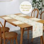 Aitsite Set decorativ pentru masă, aleer/traversa 30x180cm si 4 naproane 30/45 cm Fata de masa