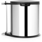 Brabantia 180029 Built In Bin ajtóra szerelhető szemetes, kerek 15L, acél-fekete (180029)