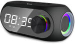 KISONLI Тонколона Kisonli LP-2S, Bluetooth, Clock, SD, FM, AUX, RGB, Black - 22280 (DE-22280) Будилник