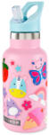 Skip Hop üveg matricákkal, rozsdamentes acél rózsaszín 380 ml, 4 év+ - vital24