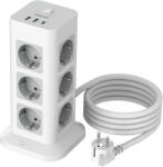 Tessan 12 Plug + 4 USB 2 m Switch (TPS04-DE)