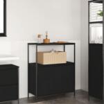 vidaXL fekete tölgy fürdőszobaszekrény polcokkal 76, 5x35x95 cm (861917)