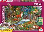 Schmidt Spiele Puzzle pentru copii Schmidt din 150 piese - Animale în pădurile Europei (56532) Puzzle