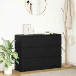 vidaXL fekete tölgy szerelt fa tálalószekrény 100x35x76 cm (3328499) - pepita