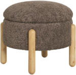 House Nordic Medas puff tárolóval, bouclé, barna, natúr (1501230) - homelux