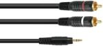 Omnitronic 3.5 Jack/2xRCA 1.5m Black