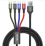 Baseus CA1T4-B01 Fast 4 az 1-ben kábel Lightning, 2x USB-C, MicroUSB 3.5A 1.2m fekete