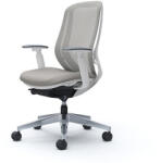 Okamura Sylphy prémium ergonomikus irodai szék - fehér váz, szürke hálós háttámla