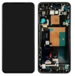  Honor Magic7 Pro előlap keret, lcd kijelző és érintőpanel, szürke, shadow grey, Gyári