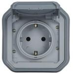 Legrand Plexo55 162 dugalj földelt csapófedéllel szürke IP55 süllyesztett csavaros LEGRAND - 069833L (069833L)