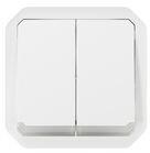 Legrand Plexo55 106+6 kettős váltókapcsoló betét fehér rugós IP55 cserélhető LED tájékozódás LEGRAND - 069626L (069626L)