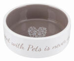 TRIXIE Pet´s Home kerámia tál 0, 3l/12cm krém/barna (25053) - webshop