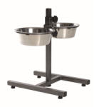 TRIXIE fém tál állványon kutyának 2x1, 8l/20cm (24921)