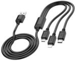 hoco. X74 3in1 Lightning - Type-c - Micro Usb Kábel 1 Méter Fekete