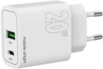 Mobile Origin PD 20W 1 USB-A + 1 USB-C hálózati töltő, fehér (FRL-PD20W-MO12)