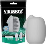 VIBEGGS Ribs Delight - vibrációs tojás maszturbátor (fehér) - erotikashow