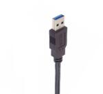 Basekit Cablu de Date USB-A 3.0 5Gbps, Tata-Mama, Basekit, Ecranat, 1 Metru, Negru (BK-KU3PAA1BK)