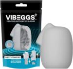 VIBEGGS Twisty Tongues - vibrációs tojás maszturbátor (fehér) - sexshopcenter