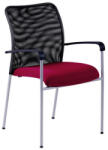 Office Pro Scaun de conferinta ergonomic OfficePro Triton Net Culoare: burgundia