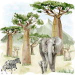  Ti-Flair Szalvéta 33 x 33 cm 3 Rétegű 20 lap/Csomag Baobab Scenery (AAC652)