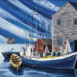  Ti-Flair Szalvéta 33 x 33 cm 3 Rétegű 20 Lap/Csomag Fishing Harbor (AAC761)