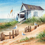  Ti-Flair Szalvéta 33 x 33 cm 3 Rétegű 20 Lap/Csomag Summer House On Sandy Seashore (AAC764)