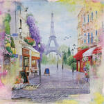  Ti-Flair Szalvéta 33 x 33 cm 3 Rétegű 20 lap/Csomag Quartier Marais en Paris (AAC657)