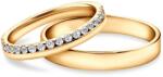 SAVICKI Verighete Dream: aur, diamante de laborator, plate, 3 mm