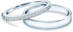 SAVICKI Verighete Share Your Love: aur alb, diamante de laborator, plate, 1, 5 mm și 3 mm