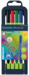 Schneider Tűfilc készlet, 0, 4 mm, SCHNEIDER "Line-Up", 4 különböző szín (TSCLINEV4) - fiorex