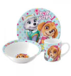  Mancs Őrjárat Girl Stars porcelán étkészlet Díszdobozban (STF40655)