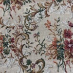  PRÁGA 36-001 barna és piros klasszikus egyedi nyomtatású bútorszövet