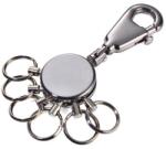 TROIKA Kulcstartó, 6 gyűrűvel, TROIKA Patent , ezüst (KYR60/MC)