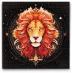  Gyémántszemes kirakó - Oroszlán/Leo Méret: 50x50cm, Keretezés: Műanyagtáblával, Gyémántok: Kerek