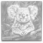  PontPöttyöző - Vidám koala 2 Méret: 50x50cm, Keretezés: Kerek keret, Szín: Fekete