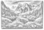  PontPöttyöző - Színes ősz a hegyekben Méret: 40x60cm, Keretezés: Műanyagtáblával, Szín: Piros