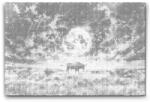  PontPöttyöző - Bika/Taurus Méret: 40x60cm, Keretezés: Kartonlemezen, Szín: Piros