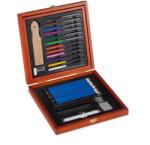 Relaxdays Set pictura profesional 48 piese, grafit si carbune, Relaxdays (RLX-826745GRAFIT)