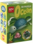 APLI Комплект 3D пъзели Apli Kids - Ocean, костенурка, октопод и водорасло (19953) - baby