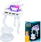  Orga cu baterii + microfon + scaunel Instrument muzical de jucarie