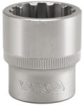 TOYA Cheie tubulara Spline 1/2" 18 mm CrV (YT-1470) Set capete bit, chei tubulare