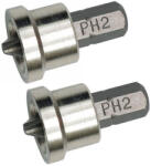 TOYA Phillips bit set cu perforator 2 piese (65800) Set capete bit, chei tubulare